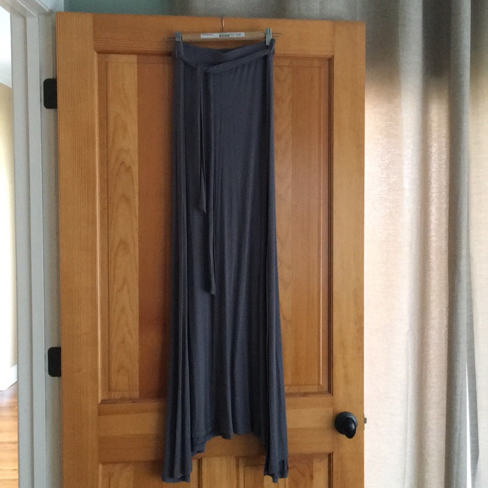 Madigan Grey Belted Maxi Skirt